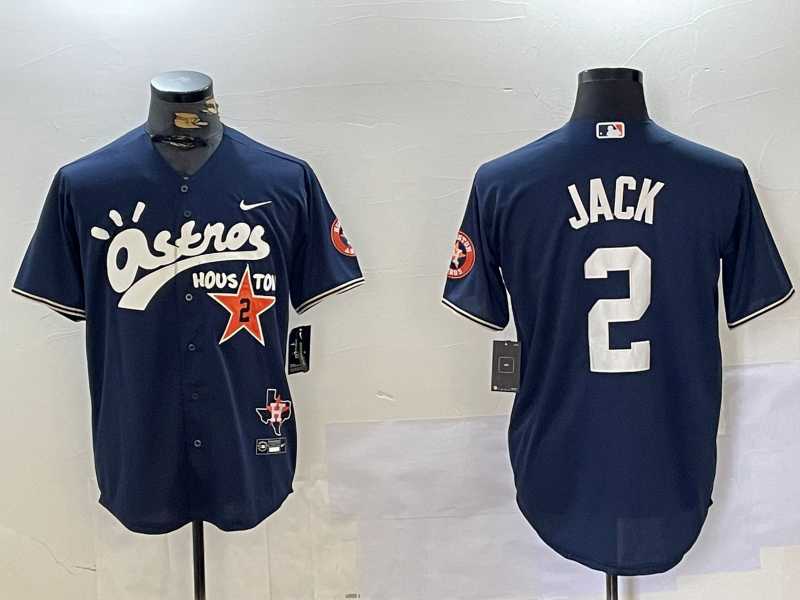 Mens Houston Astros #2 Alex Bregman Navy Cactus Jack Vapor Premier Stitched Baseball Jersey